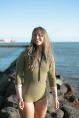 Women / Front Zip Long Sleeve Springsuits / 2mm / 3mm / Olive * Jasmine