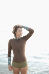 Women / Long Jacket / 2mm / 3mm / Brown * Blue Tulip