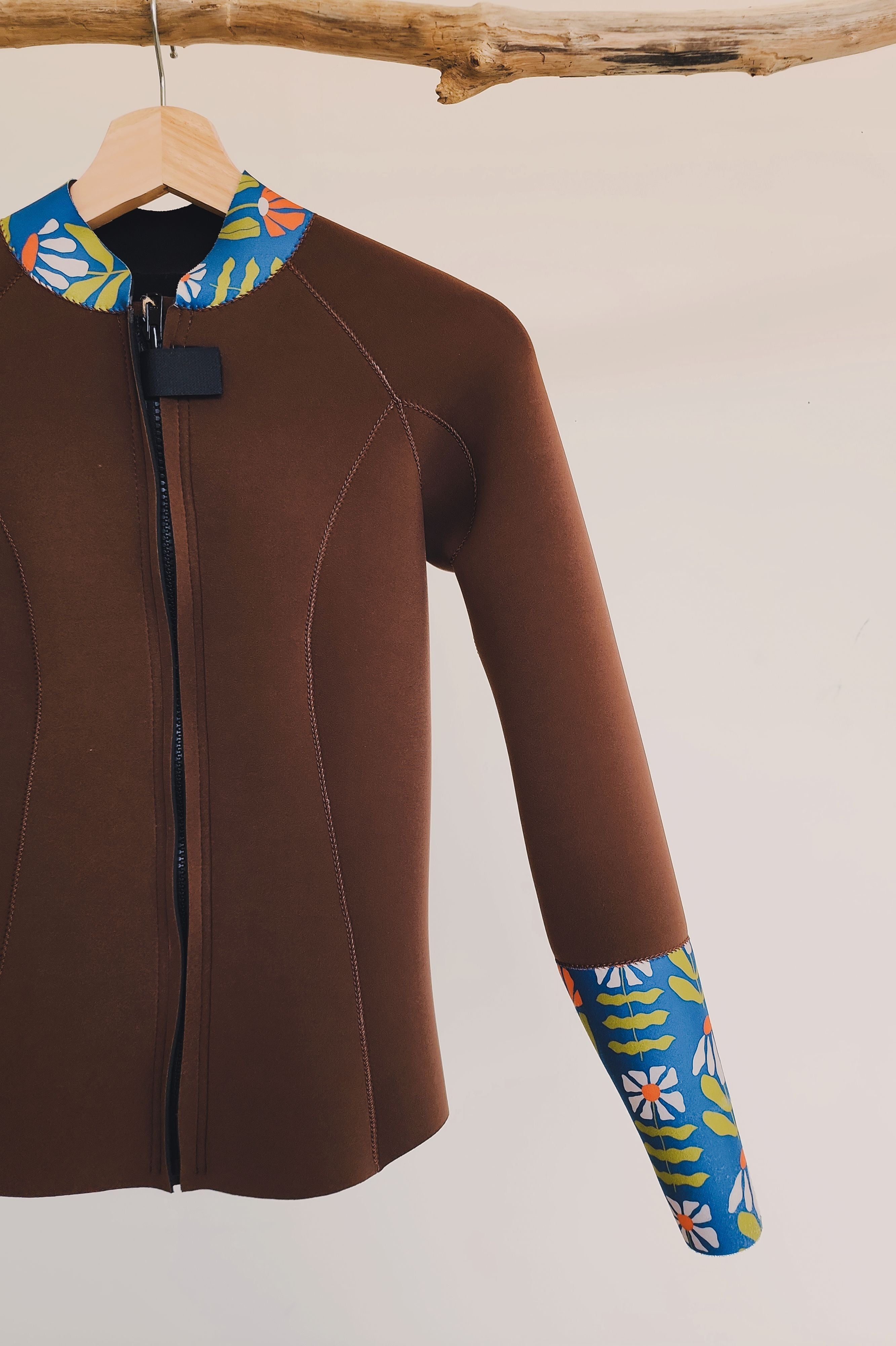 Women / Long Jacket / 2mm / 3mm / Brown * Blue Tulip