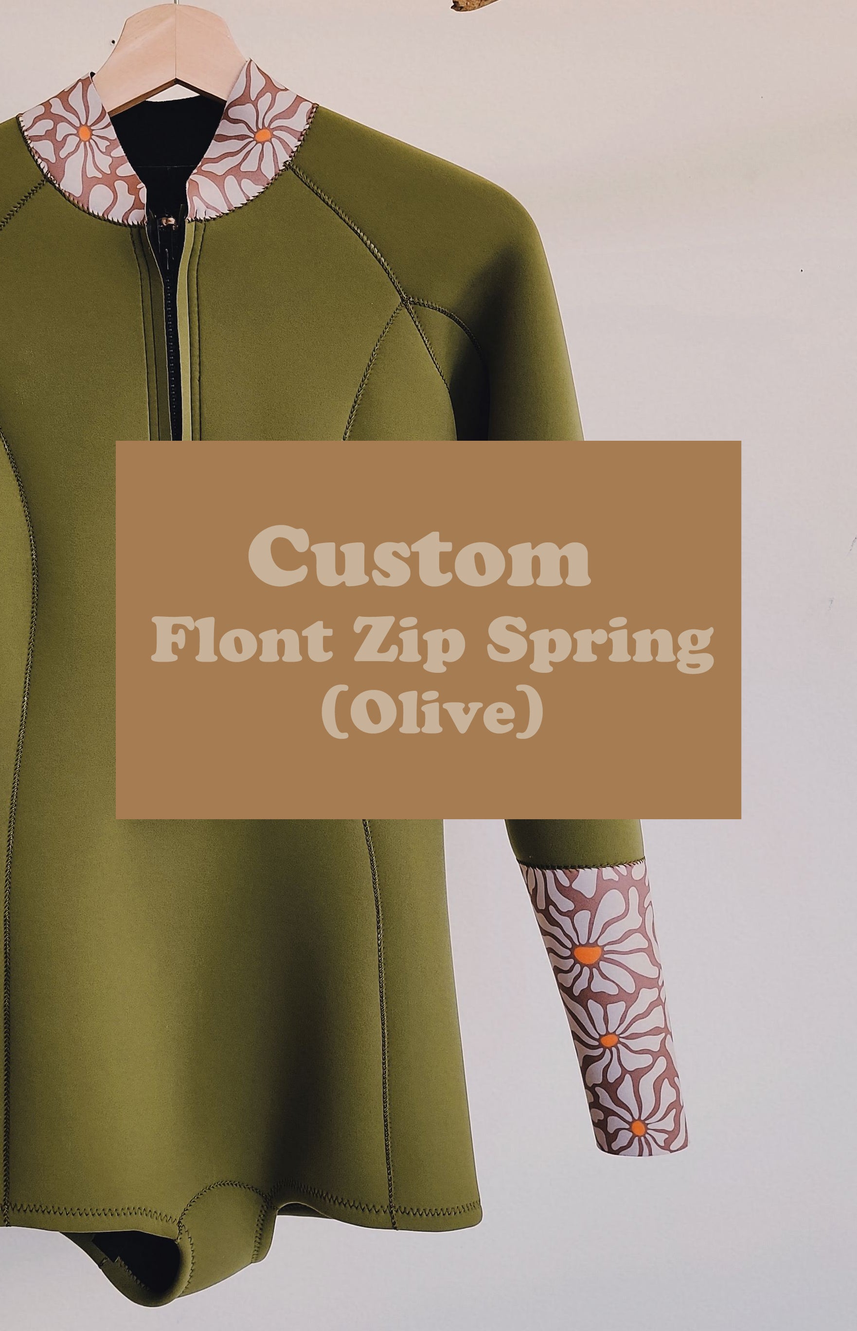 kiyah ロンスプ Custom - Women / Front Zip Long Sleeve Springsuits / 2mm / Olive
