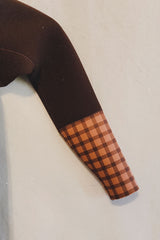 Girls / Long Jacket / 2mm / 3mm / Brown*Gingham check